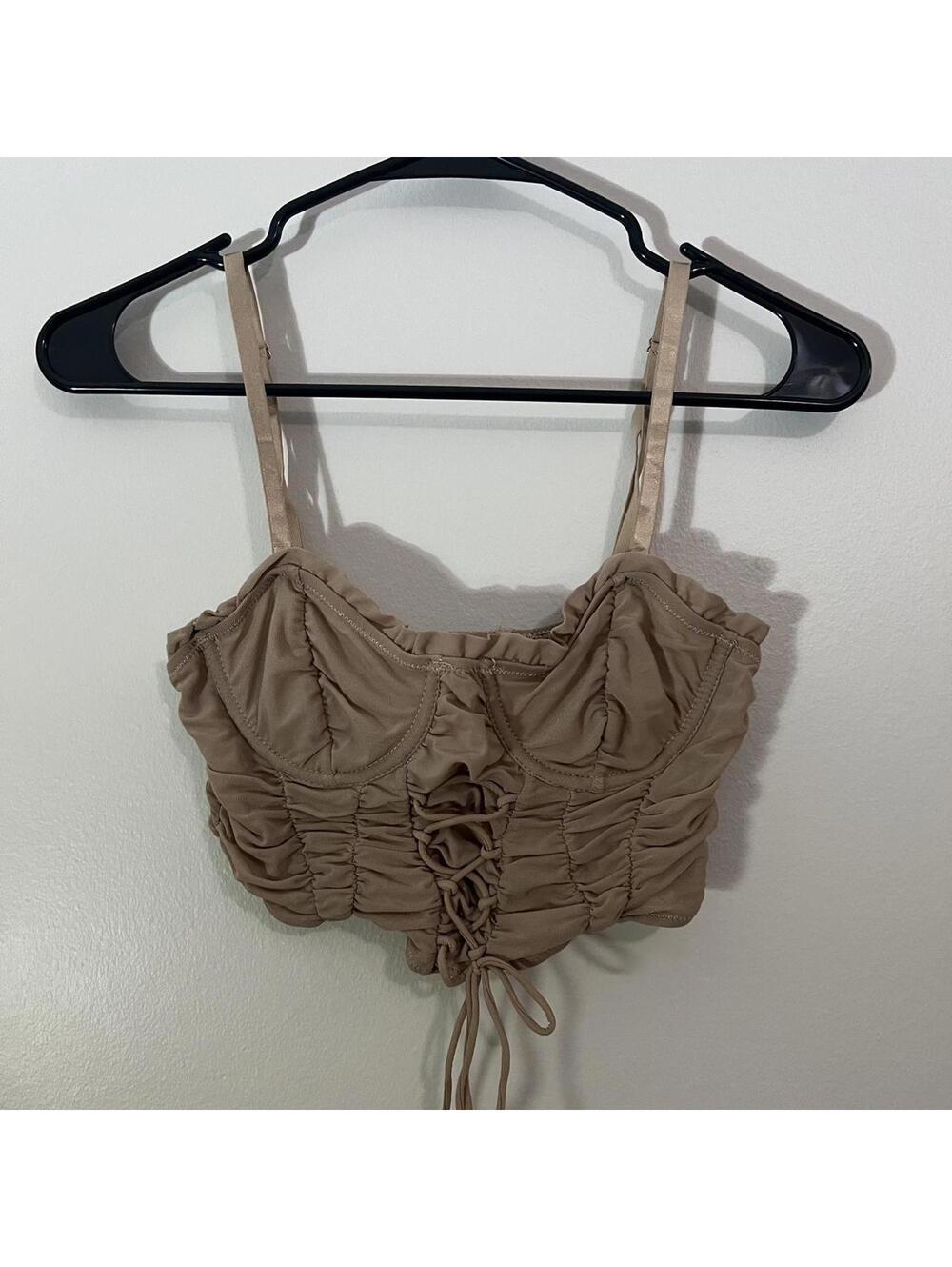 Tan corset top